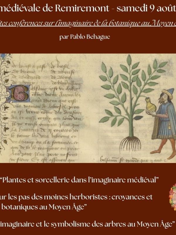 Conférences sur l&rsquo;imaginaire de la botanique au Moyen Âge – Fête médiévale de&nbsp;Remiremont
